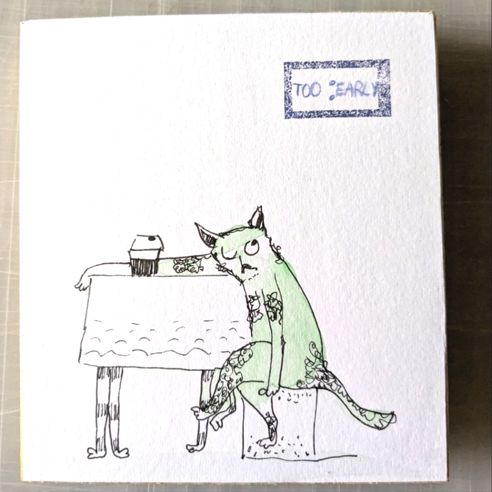 Original artwork: Tired Cat